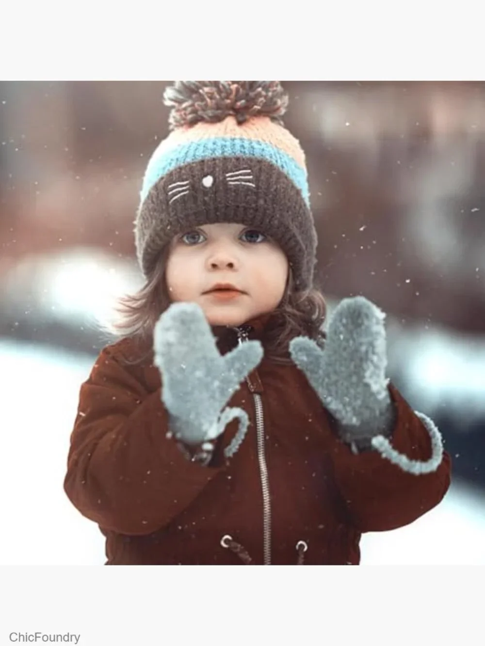 6 Pairs Toddler Mittens Magic Stretch Winter Knit Gloves for Kids